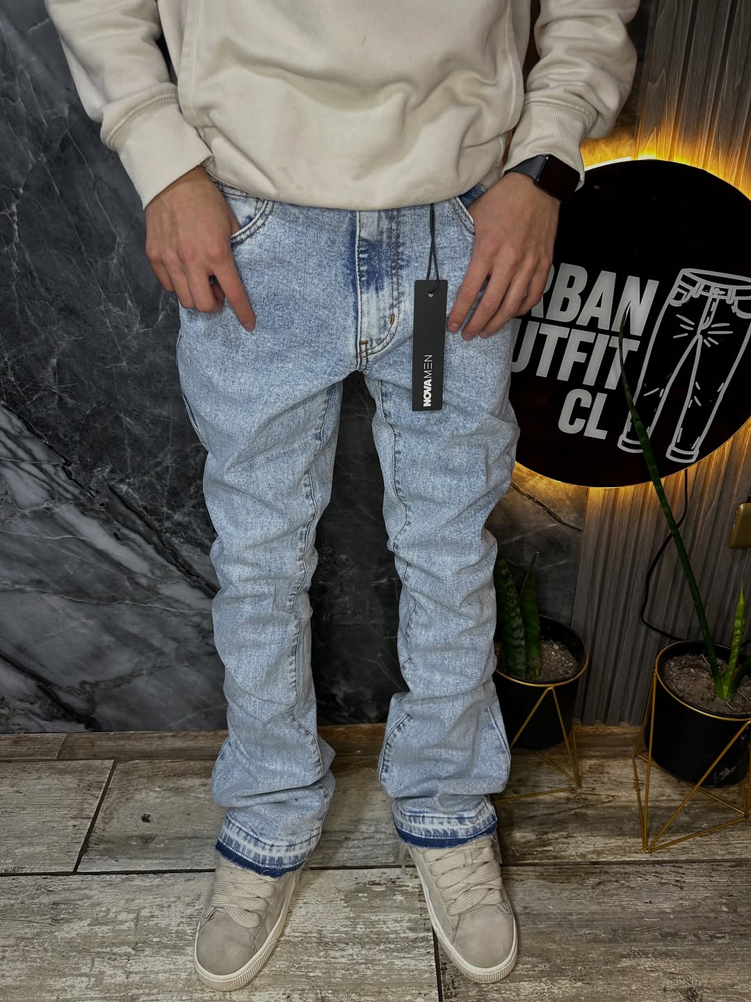 Jeans Flared Lavado Claro
