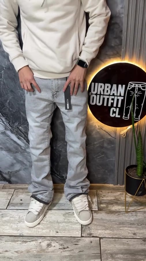 Jeans Slim Gris